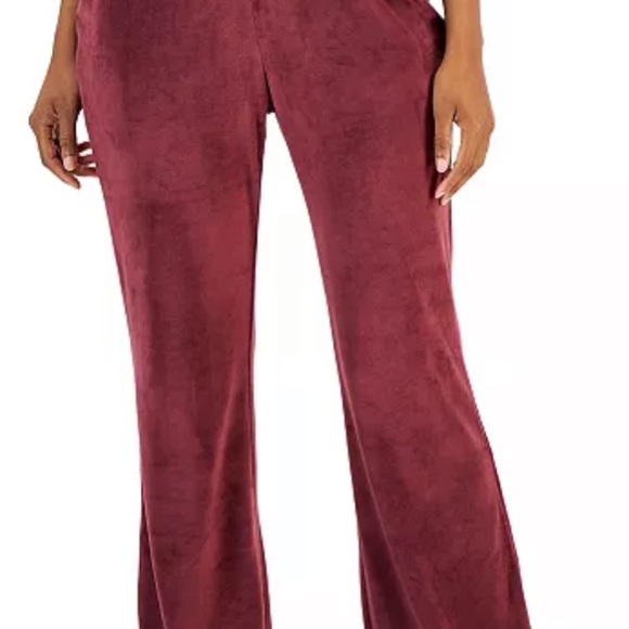 INC Women's Velour set zip hoodie & High-Rise Flare-Leg Pants Set. - Picture 2 of 7